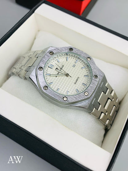 AP Style Luxury Watch – Date Display & Butterfly Lock | New Arrival