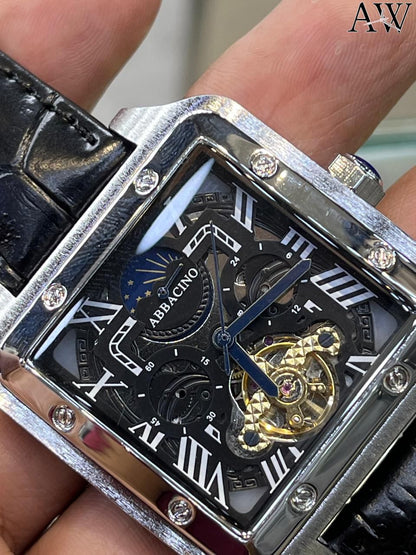 Abbaccino Moongraph Tank Automatic – Stylish Automatic Watch | New Arriva