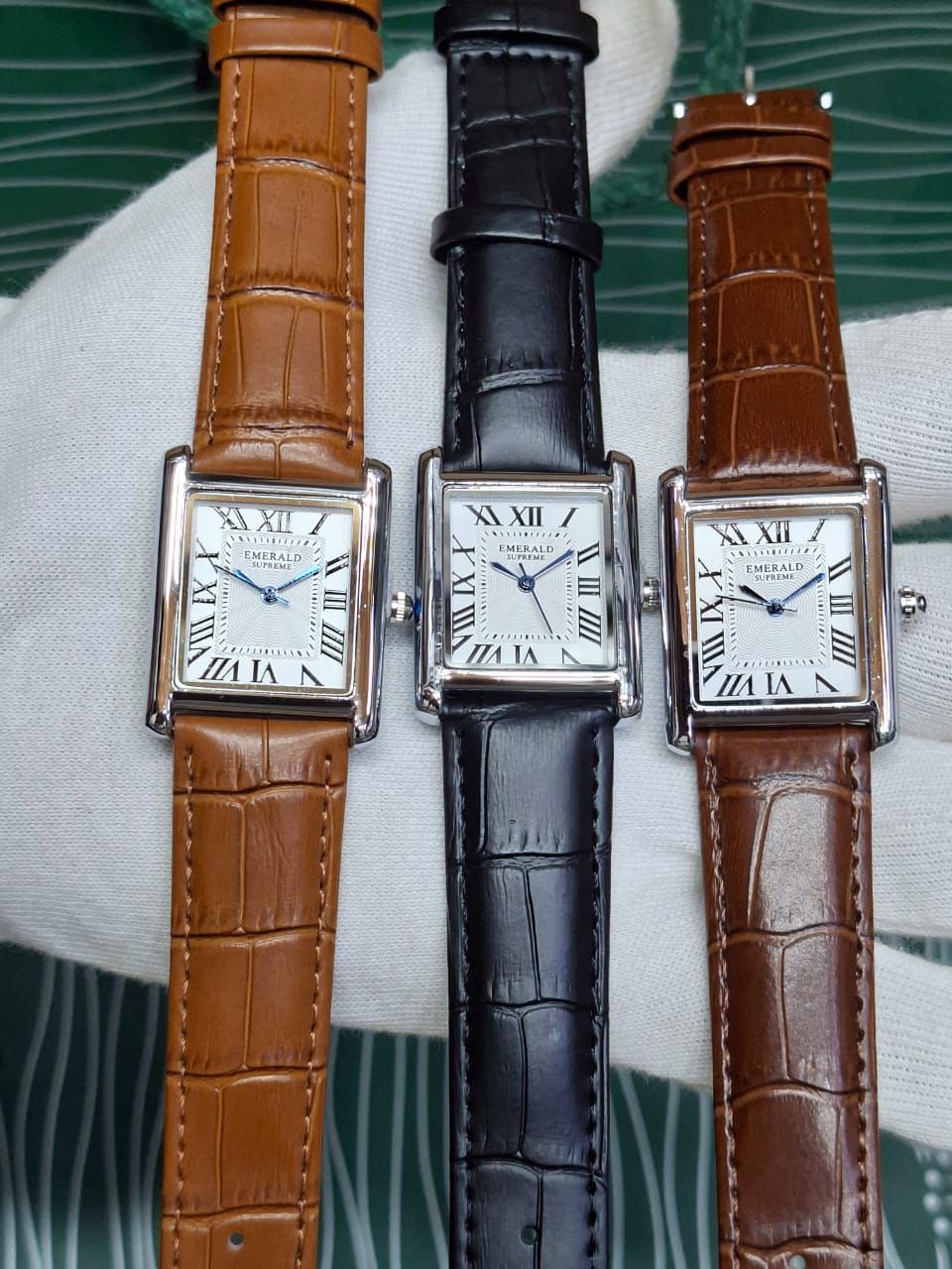 💎 Emerald Original (Cartier) – Slim Case | Leather Strap | New Attractive Colours