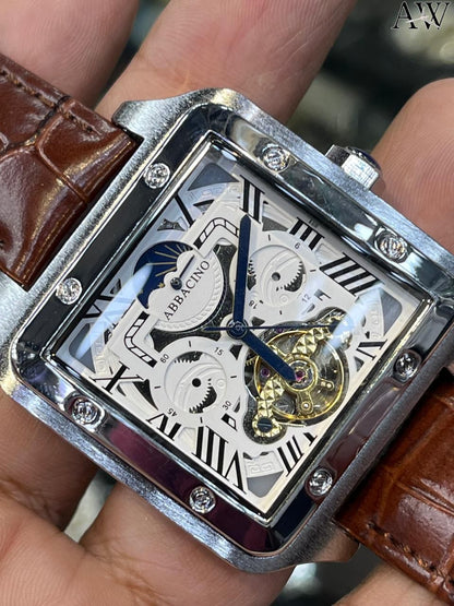 Abbaccino Moongraph Tank Automatic – Stylish Automatic Watch | New Arriva