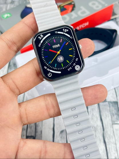 ⌚ FIT BIT (i8 Pro Max) Quartz Watch – Stylish Look, 2 Silicon Straps | New Colors