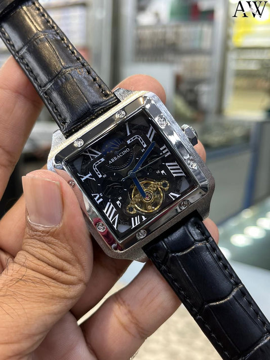 Abbaccino Moongraph Tank Automatic – Stylish Automatic Watch | New Arriva