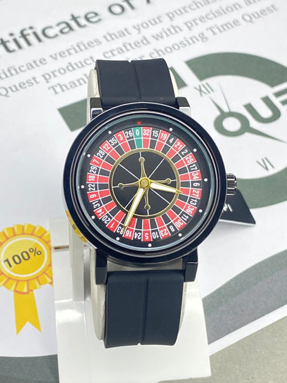 HERYI Rotatory Dial Men’s Watch with Magnetic Lock and Silicone Strap