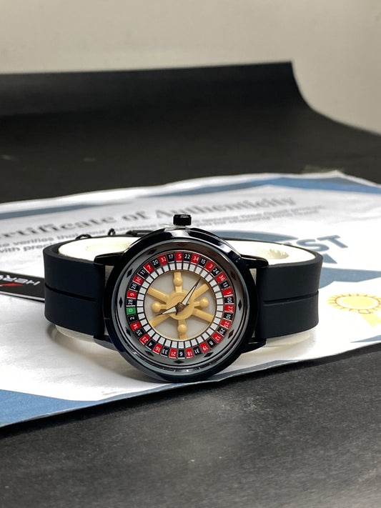 HERYI Rotatory Dial Caseno Design Men’s Watch with Silicone Straps & Magnetic Lock