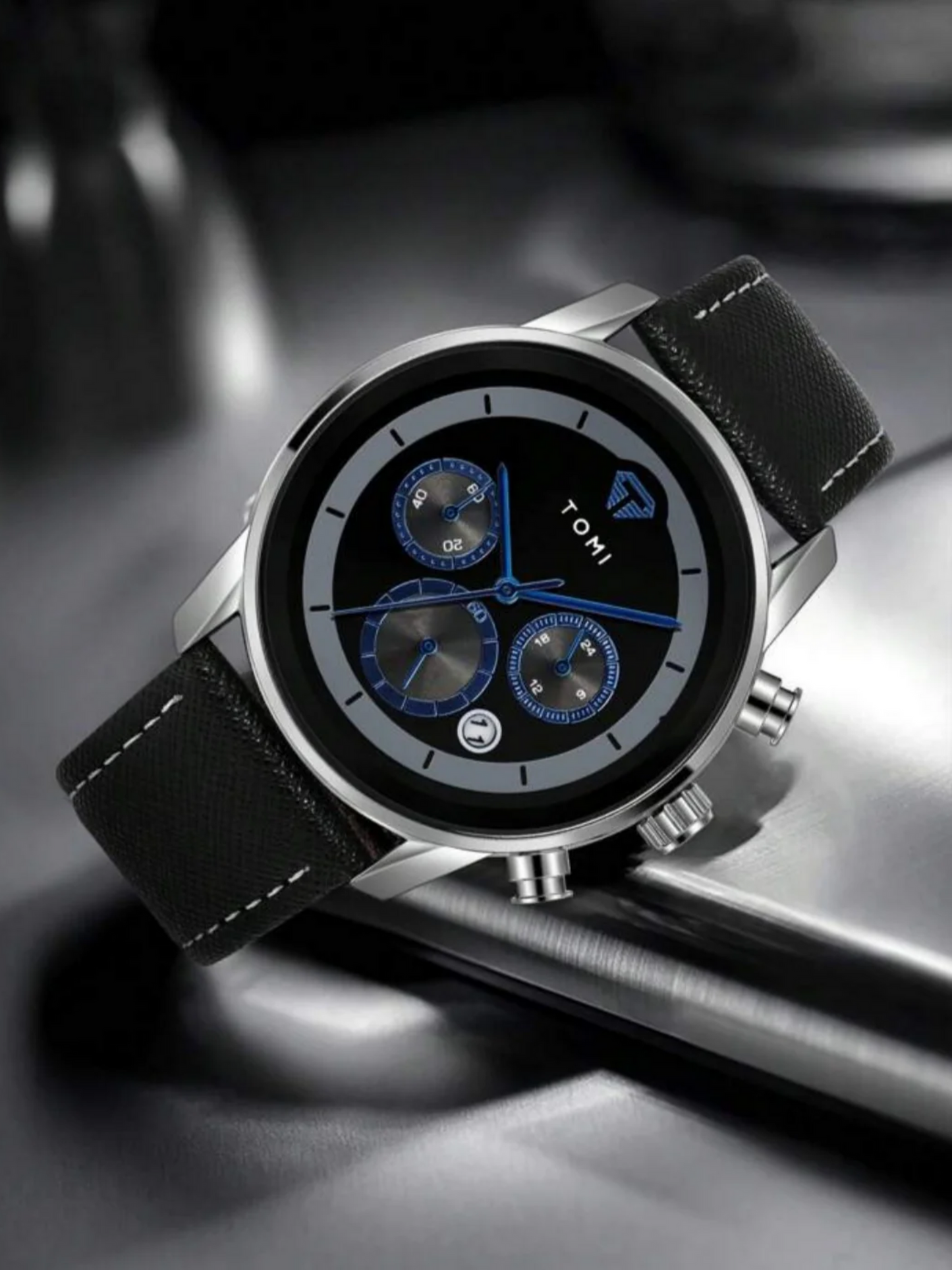 TOMI T-603 S6 Series Luxury Men’s Watch Gift Set with Cufflinks & Tie Pin