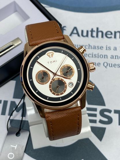 TOMI T-603 S6 Series Luxury Men’s Watch Gift Set with Cufflinks & Tie Pin