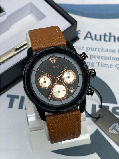 TOMI T-603 S6 Series Luxury Men’s Watch Gift Set with Cufflinks & Tie Pin