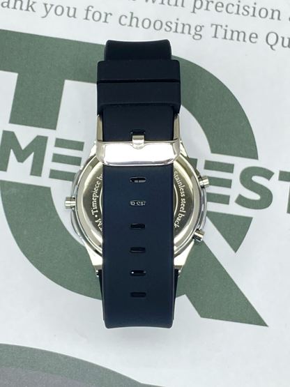 UNIVERSE POINT Dual Time Men’s Watch with Multi-Functional Silicone Straps