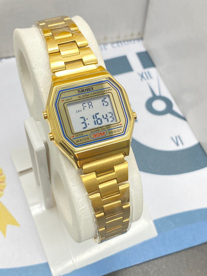 SKMEI Digital Ladies Chain Watch – 100% Waterproof